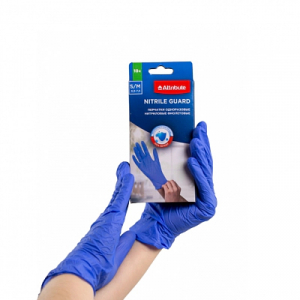 Перчатки NITRILE GUARD одноразовые нитриловые S/M 10шт