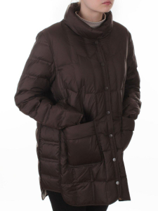 H24-328 BROWN Куртка пуховая облегченная женская (белый утиный пух)