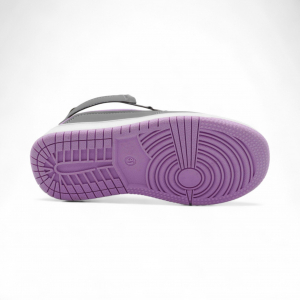 Кроссовки высокие демисезонные А7776-17 серо фиолетовые