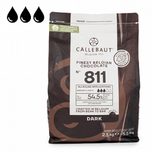 Шоколад Callebaut темный 54,5% 2,5 кг (811-RT-U71)