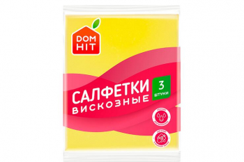 «DOMHIT», салфетки из вискозы, 3 шт, 27 г