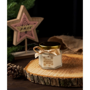 Свеча новогодняя в банке «Зима - волшебное время», аромат ваниль, 5?5.5?5.5 см