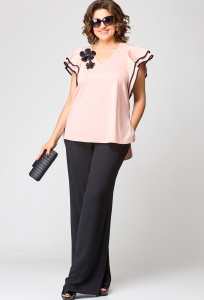 Блуза EVA GRANT 7250-1 пудра