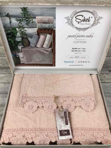 Набор полотенец SIKEL из 3-х предметов (30*50, 50*90 и 70*140) PAPATYA SOMON персик