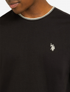 TIPPED CREW NECK COLLAR T-SHIRT