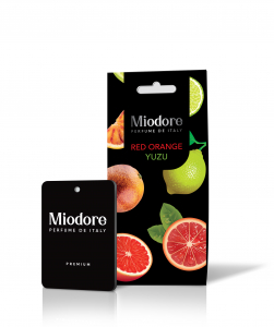 Ароматизатор воздуха MIODORE подвесной картонный - RED ORANGE-YUZU (КРАСНЫЙ АПЕЛЬСИН И ЮЗУ)