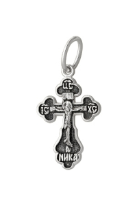 Крест из серебра литье частичное чернение