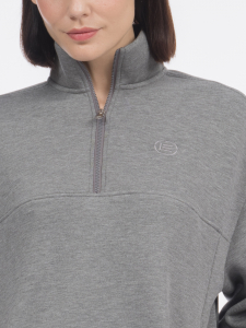 Свитшот из неопрена с воротником на молнии