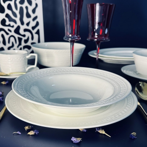 225-052 Набор из 6 глубоких тарелок 23см МАРСЕЛЬ в под.уп.(х4)Костяной фарфор