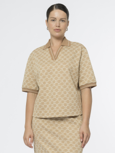 Блуза из рельефного трикотажного жаккарда