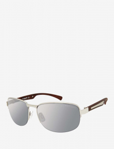 MEN'S SEMI-RIMELESS RECTANGULAR METAL SUNGLASSES