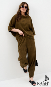 Костюм Boho микровельвет хаки