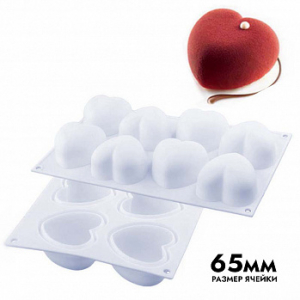 Форма для муссовых десертов Amorini, 8 ячеек, Silikolove 65мм