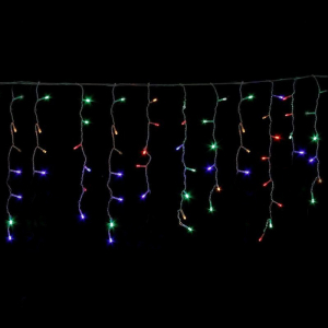 Бахрома светодиодная 100 LED 3*0,6 м белый провод цветная