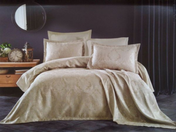 Покрывало EFOR (Gardines) с наволочками MONICA (240*260) бежевый BEJ