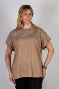 Нарядная футболка со стразами, арт.6167