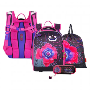 Рюкзак каркасный 35?26?14 см, наполнение: мешок, пенал, Across