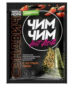ЧИМ ЧИМ Чипсы нори СЭНДВИЧ с острым чили 16г