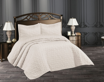 Покрывало EFOR гобеленовое двухстороннее MASAL  (240*260) c наволочками кремовый KREM