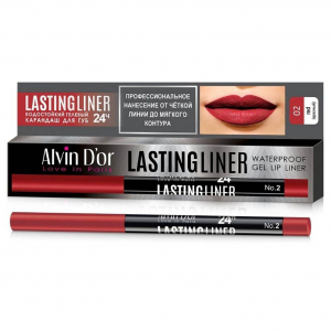 Карандаш для губ  LASTINGLINER Alvin D`or красный 02 красный водостойкий