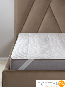 MEDSLEEP SKYLOR Стеганый Hаматрасник 140х200, 1пр,хлопок/лен/микровол.; 200 гр/м2 КТ