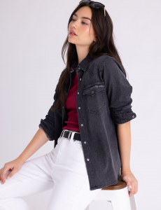 LONG SLEEVE DENIM WESTERN SHIRT