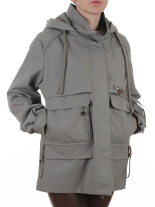 F-001 GRAY/GREEN Ветровка женская (65% хлопок, 35% полиэстер)