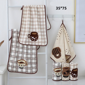 Полотенца “Кофе” 35*75 Микрофибра+махра