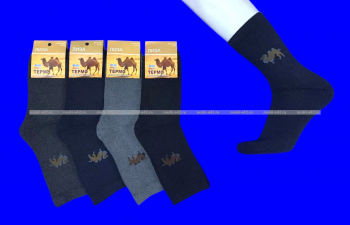 Термоноски мужские верблюжья шерсть внутри махра арт. 1307