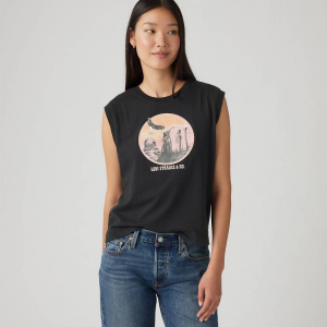 Graphic Boxy Tank Top