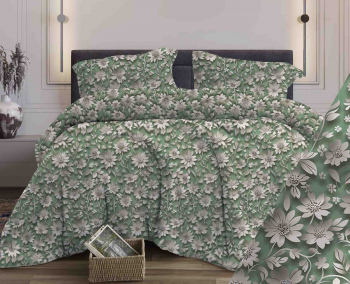 Наволочка Маргаритка зеленый бязь