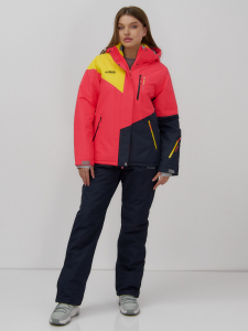 Горнолыжный костюм женский зимний УЦЕНКА желтого цвета 02805J
