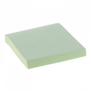 Блок с липким краем, 76?76 мм, 100 листов, пастель, зелёный