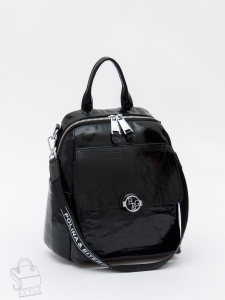 Рюкзак женский кожаный 21023P black Polina&Eiterou в Новосибирске