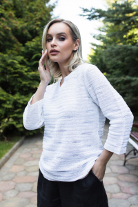 Джемпер из льна 4-266 белый