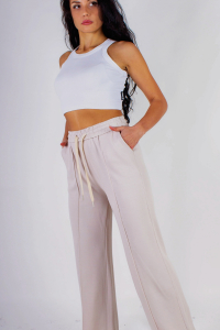 Трикотажные брюки со стрелкой, на резинке