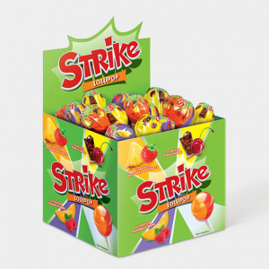 «Strike», карамель на палочке с двойными вкусами, 11,3 г (упаковка 50 шт)