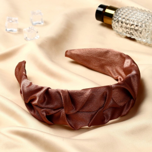Ободок для волос «Юнона», классика, 5 см, коричневый