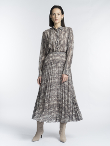 Юбка-гофре с анималистичным принтом