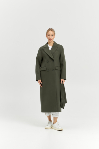 Пальто женское демисезонное 26102 (хаки)