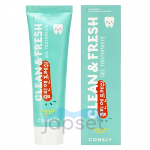 Consly Clean Fresh Гелевая зубная паста с экстрактами гинкго билоба и морских водорослей, 105 гр