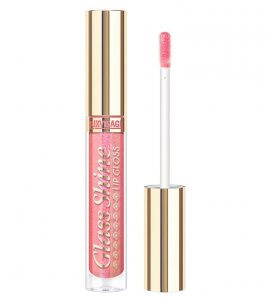 Блеск для губ Glass Shine LUXVISAGE бежевый 26 Hot Pink сияющий глянцевый финиш