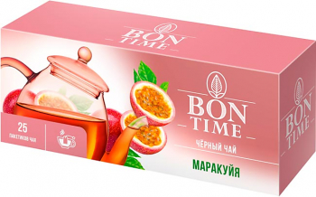 «Bontime», чай черный «Маракуйя», 25 пакетиков, 37,5г