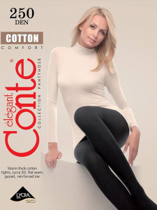 Колготки женские Cotton 250 2-4 Conte Дроп [бандероль]