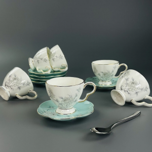 555-129 Кофейный набор 12пр.140мл  SABRINA в под.уп.(х6)Костяной фарфор