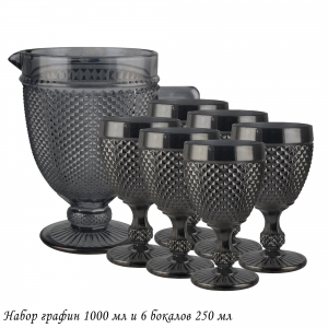 588-497 Набор графин 1 л и 6 бокалов 240 мл в под.уп.(х4)