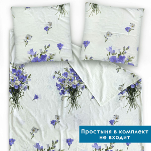 Комплект пододеяльник и 2 наволочки Цветочная симфония поплин
