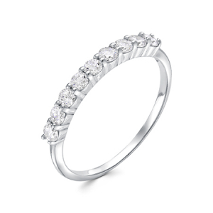 Кольцо с фианитом родированное серебро 925*