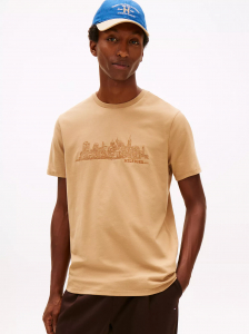 Embroidered NYC Skyline Graphic T-Shirt