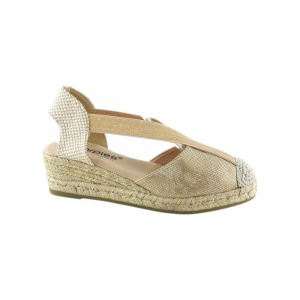 Amarpies. Valenciana Platino Confort Cuña Yute
